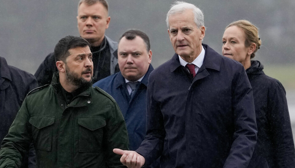 I NORGE: President Volodymyr Zelenskyj besøker statsminister Jonas Gahr Støre onsdag.