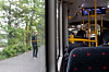 Bildet viser innsiden av en buss. Foto: Isabel Svendsen Berge
