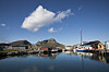 Bilde av båter, havn og fjell i Verøy. Foto: Berit Roald/NTB