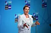 Bilde av Danmarks statsminister Mette Fredriksen. Foto: AP Photo