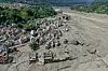 Bildet viser hus begravd i gjørme i Nepal. Foto: PRABIN RANABHAT / AFP / NTB