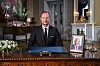 Bilde av kong Haakon som holder tale. Foto: Heiko Junge / NTB / POOL