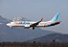 Bildet viser Flydubai-flyet i mars 2026. Det er det samme flyet som måtte lande i Saudi-Arabia etter hendelsen mellom pilotene på vei til Israel.