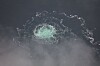 Skummende vann og gassbobler på havoverflaten ved lekkasjen fra Nord Stream 2.