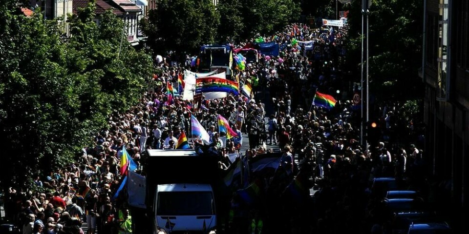 JUBLET: Oslo Pride laget også i år en stor parade i Oslo. 20.000 folk var med.