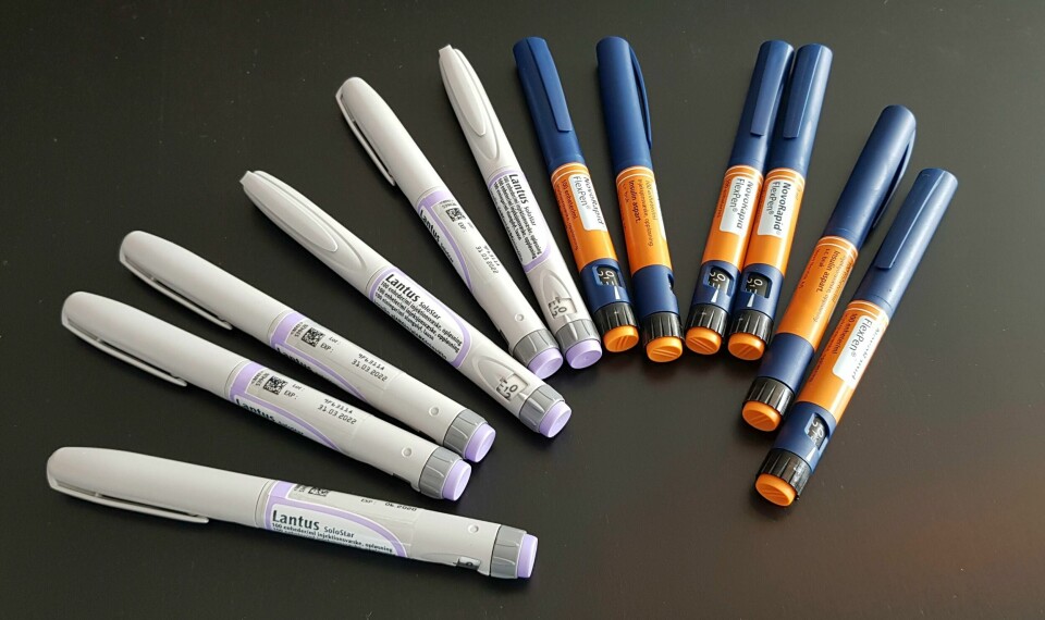 SYKDOM: Har man diabetes og føler seg ensom er sjansen større for å få hjertesykdommer, viser forskning. Bildet viser insulin.
