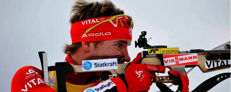 TRAFF: Emil Hegle Svendsen skjøt seg til plass på laget i De olympiske leker (OL). De skjer i februar.