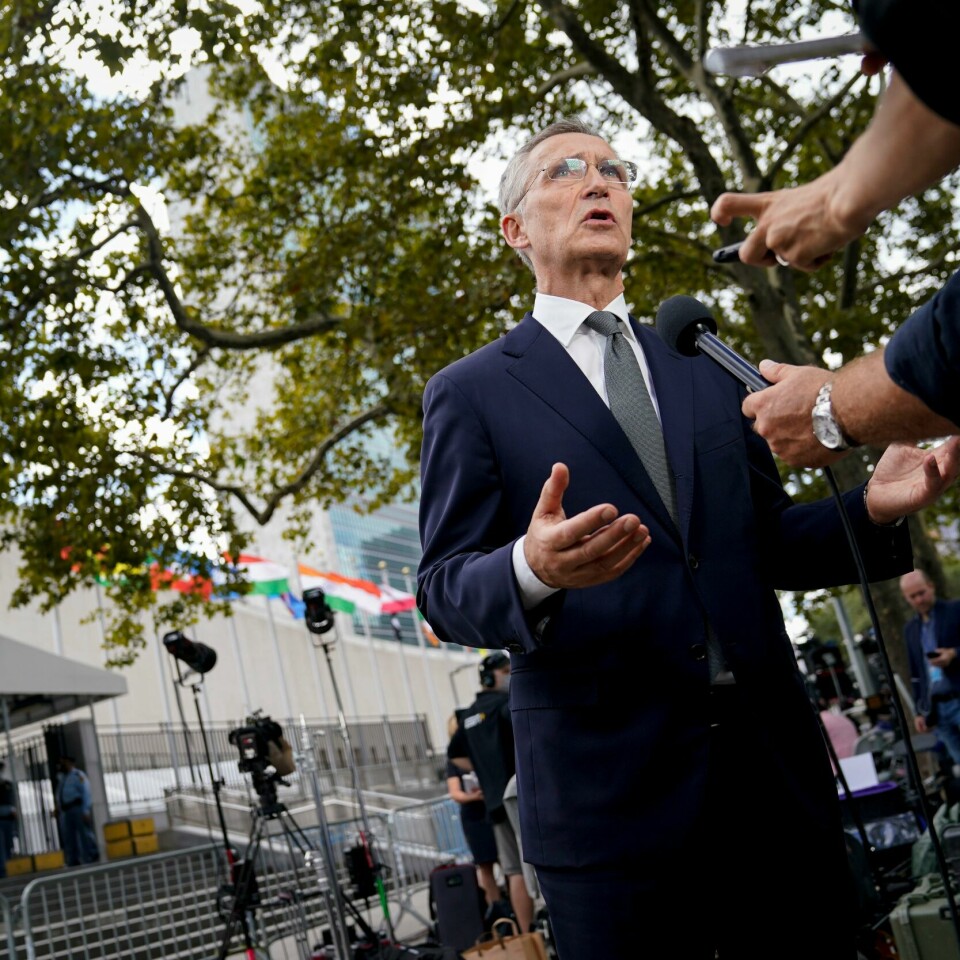 NATO: Natos generalsekretær Jens Stoltenberg mener at ikke alt er tapt i Afghanistan. Jens Stoltenberg utenfor FN-bygget i forbindelse med FNs hovedforsamling. Foto: John Minchillo / AP / NTB