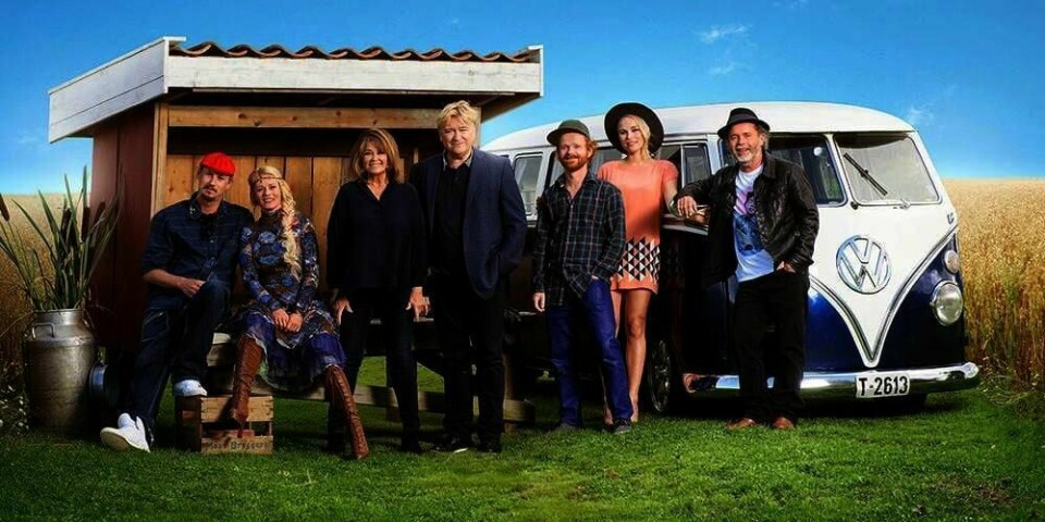 ARTISTER: Disse artistene deltar i årets «Hver gang vi møtes». Fra venstre: Admiral P, Unni Wilhelmsen, Wenche Myhre, Jørn Hoel, Ravi, Eva Weel Skram og Henning Kvitnes.