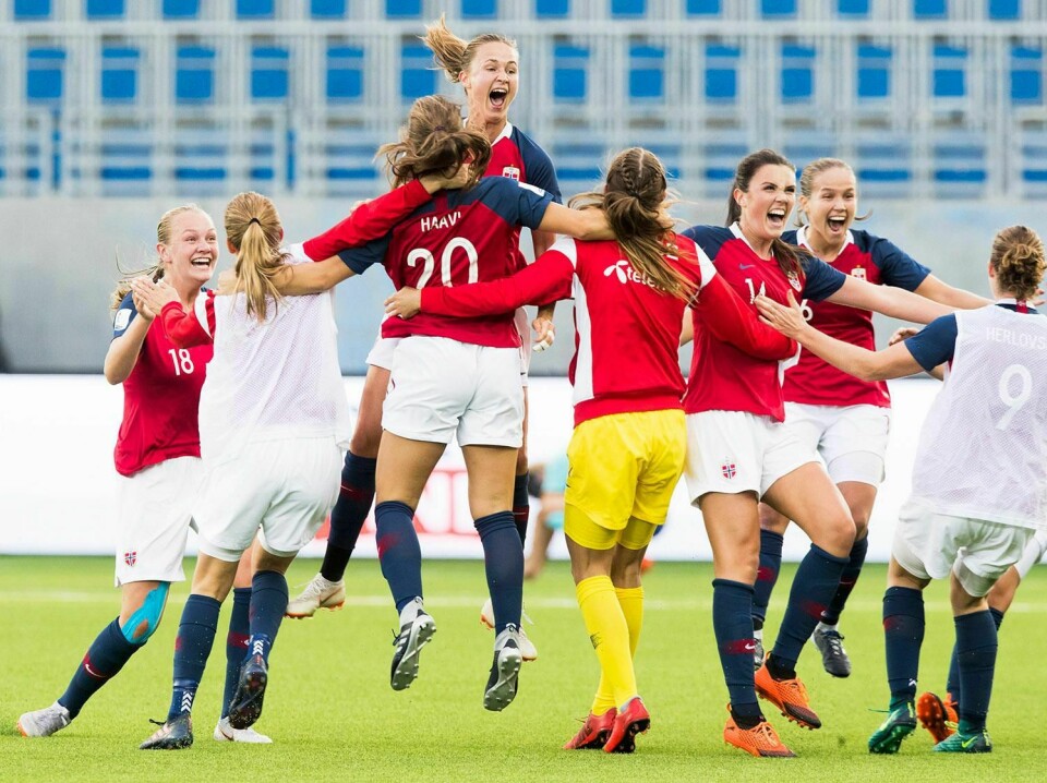 VANT: Norge vant mot Nederland tirsdag. Dermed er Norge videre til VM i fotball.
