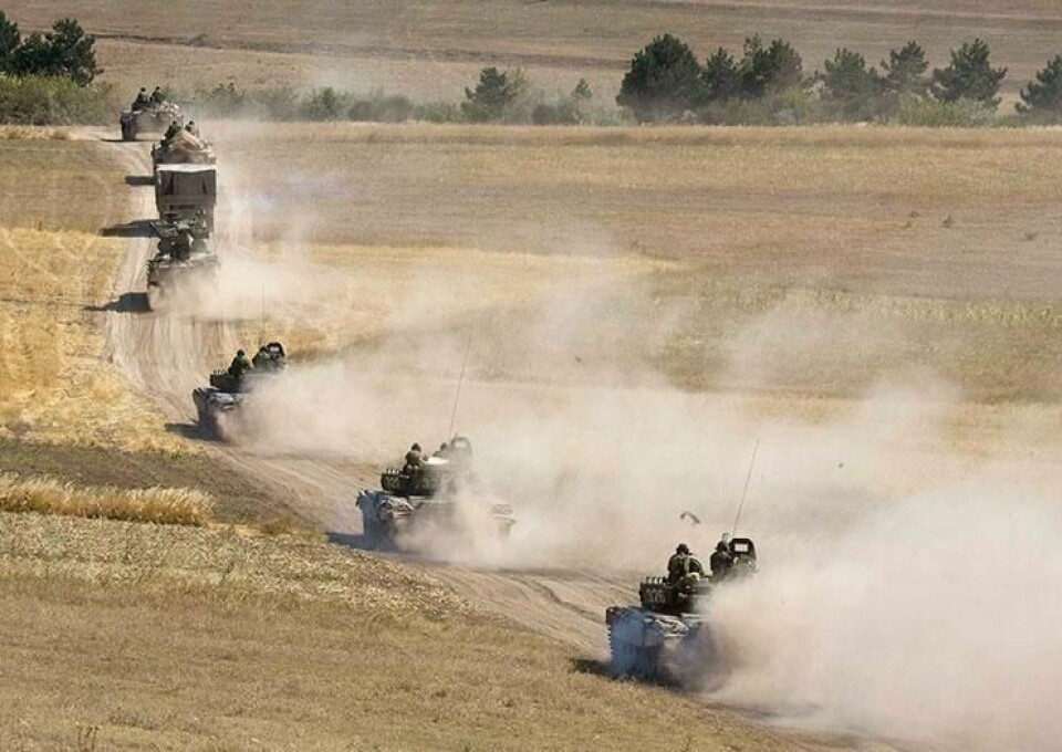 ØVELSE: 36.000 militære kjøretøy er med i den russiske militærøvelsen Vostok-2018. Den holdes denne uka.