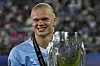Erling Braut Haaland og Manchester City vant supercupen onsdag kveld. Foto: Thanassis Stavrakis / AP / NTB
