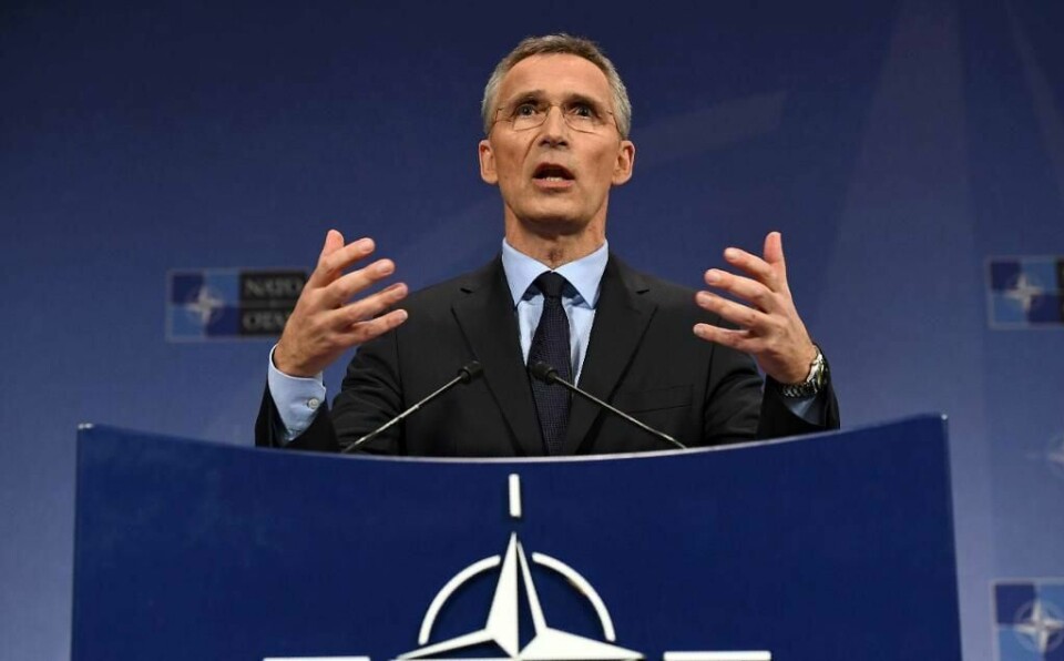MØTE: Natos sjef Jens Stoltenberg møter USAs president Donald Trump.