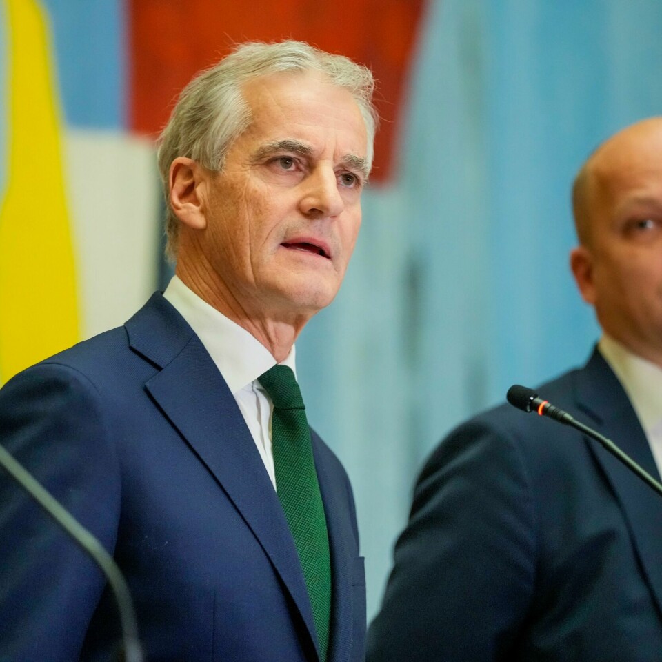 STATSBUDSJETT: Regjeringen diskuterer statsbudsjettet for 2024 torsdag og fredag. På bildet er statsminister Jonas Gahr Støre og Trygve Slagsvold Vedum. Han er finansminister. Bildet er av statsminister Jonas Gahr Støre og finansminister Trygve Slagsvold Vedum.