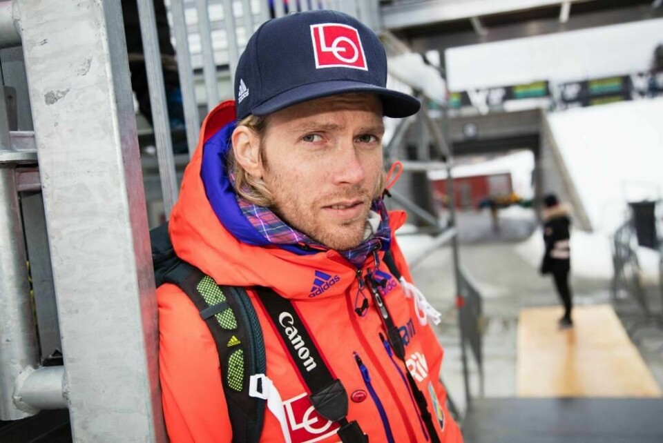 FESTET: Bjørn Einar Romøren var med og feiret hopperne. Han var ikke edru nok til å kjøre bil.