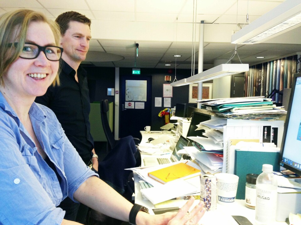 NY: Klar Tale har nye nettsider. Konstituert redaktør Gøril Huse og digitalredaktør Reidar Kristiansen har vært på jobb siden klokka 6 for å jobbe med de nye sidene.
