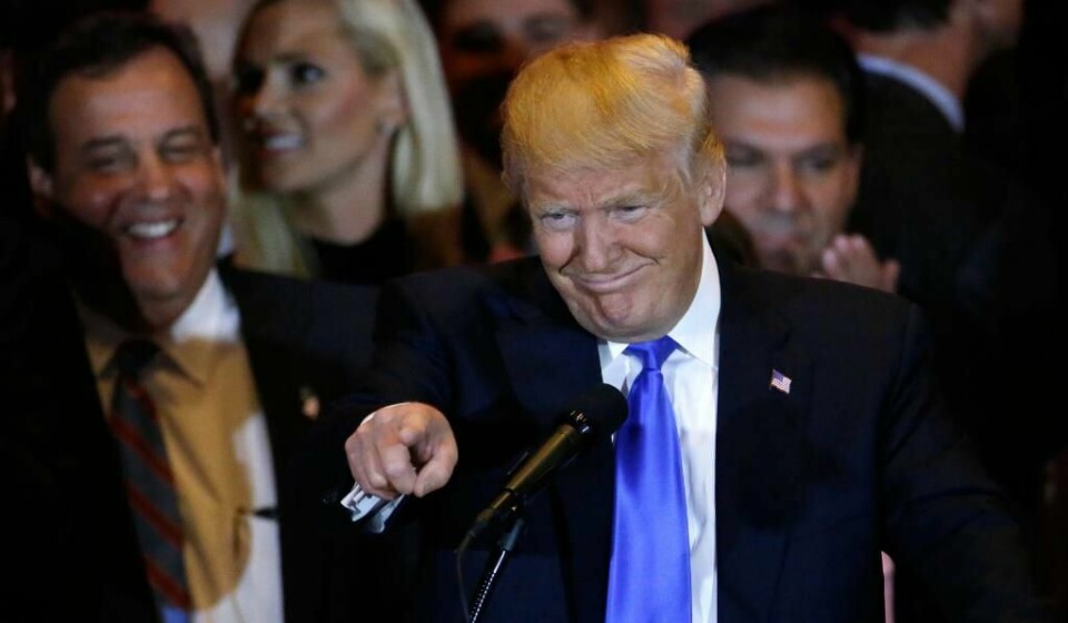 LEDER: Donald Trump øker ledelsen. Tirsdag vant han alle de femdelstatene som skulle stemme.