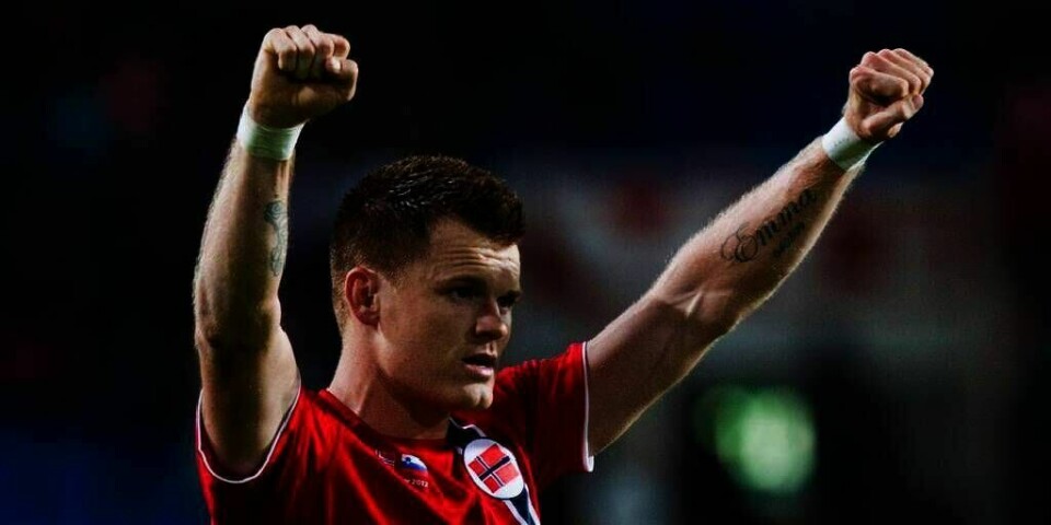 SEIER: John Arne Riise ga Norge seier i kampen mot Slovenia tirsdag 11. september.