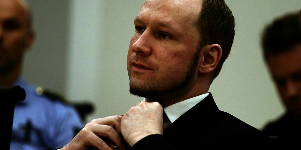 SAKSØKER: Anders Behring Breivik saksøker staten og kan få møte i rettssaken. Bildet er fra rettssaken mot ham i 2012.