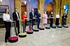 Bildet viser partilederne som var med i debatt etter valget 2023.