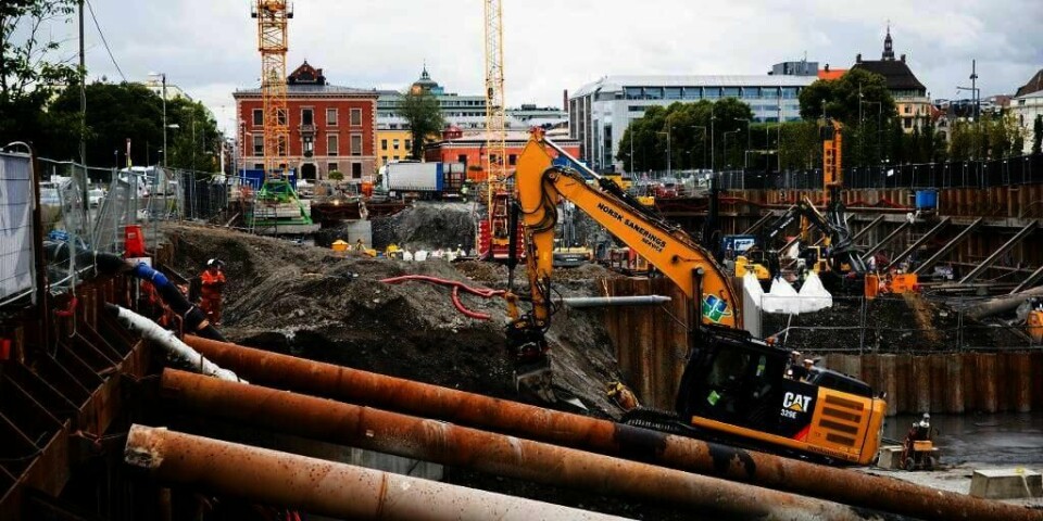 FARLIG: Hvert år skjer mange ulykker når noe nytt skal bygges. Her er byggeplassen til Deichmanske bibliotek i Bjørvika i Oslo.