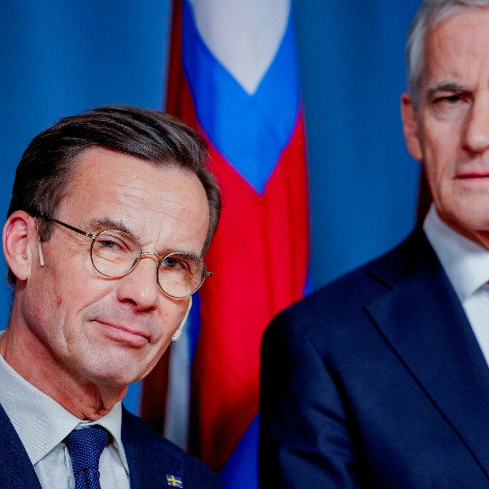 SVERIGE: Svenskene får beskjed om å forberede seg på krig. Her er Sveriges statsminister Ulf Kristersson sammen med Norges statsminister Jonas Gahr Støre. Sveriges statsminister Ulf Kristersson mener at de nordiske landene i all hovedsak er enige i spørsmålet om humanitær støtte til Gaza. Foto: Ole Berg-Rusten / NTB