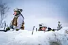 Bildet viser to norske soldater under øvelsen Nordic Response.