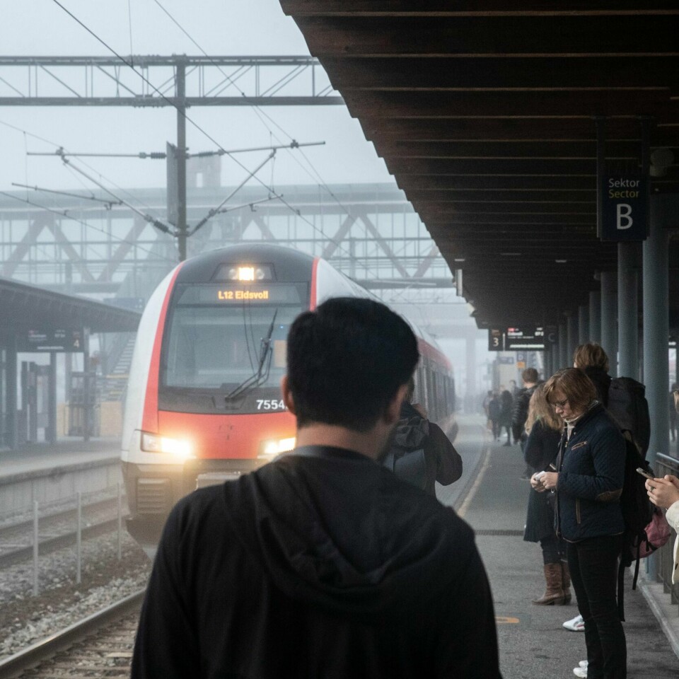 STOPP: Det er stans i togtrafikken i Oslo.