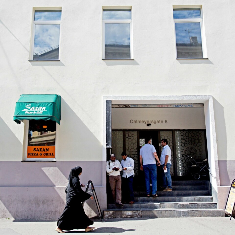 VAKTER: Rabita-moskeen vil få ekstra vankhold under fredagsbønnen.