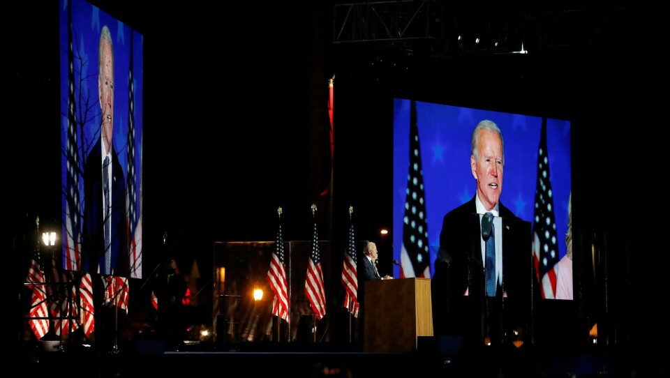VINNER? Joe Biden kan bli ny president i USA.