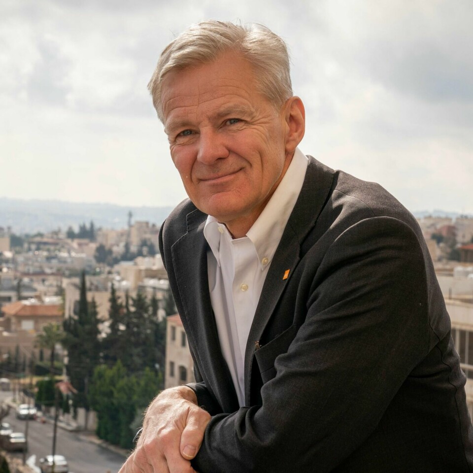 JORDAN: Jan Egeland er generalsekretær i Flyktninghjelpen. Her er han fotografert i Jordan tidlig i mars.