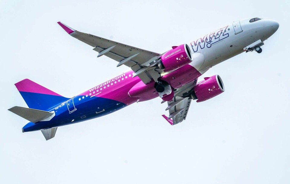 FLY: Et Wizz Air-fly tar av fra Oslo lufthavn.