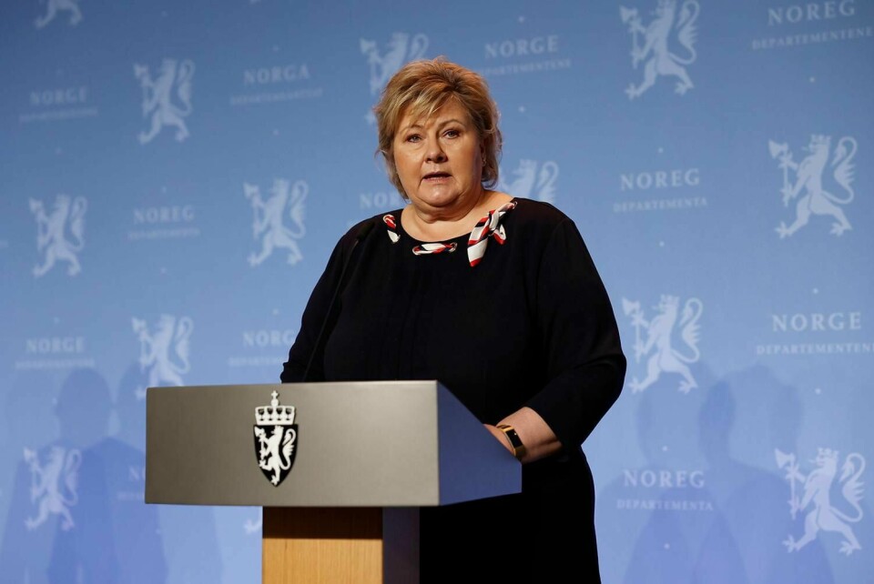JUL: Statsminister Erna Solberg fortalte om hvordan vi kan feire jula på en pressekonferanse onsdag.