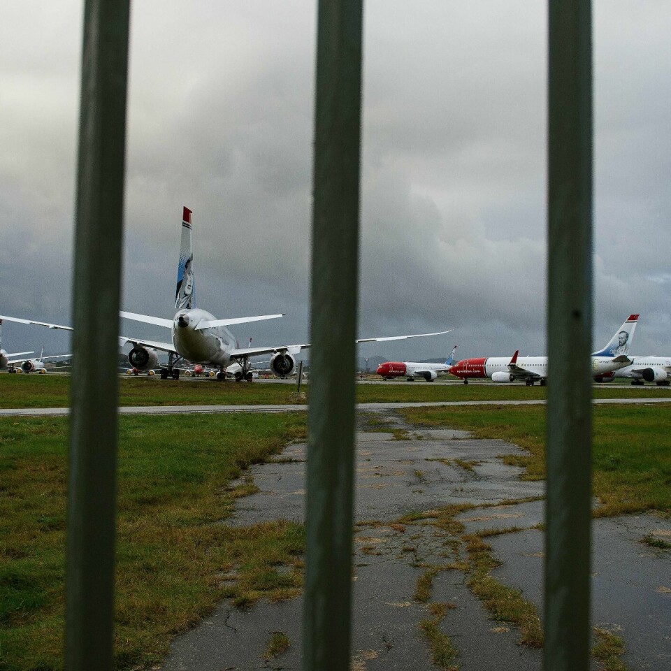 STOPP: Fly fra Storbritannia får ikke komme til Norge. Bildet er fra Sola lufthavn i Stavanger, tatt tidligere i høst.