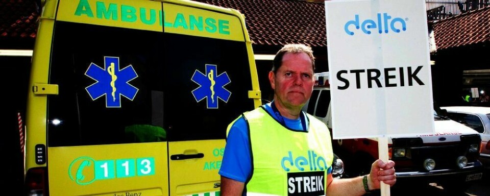 FLERE STREIKER: 15 personer ved ambulanse-tjenesten på UNN i Tromsø er i streik i dag.
