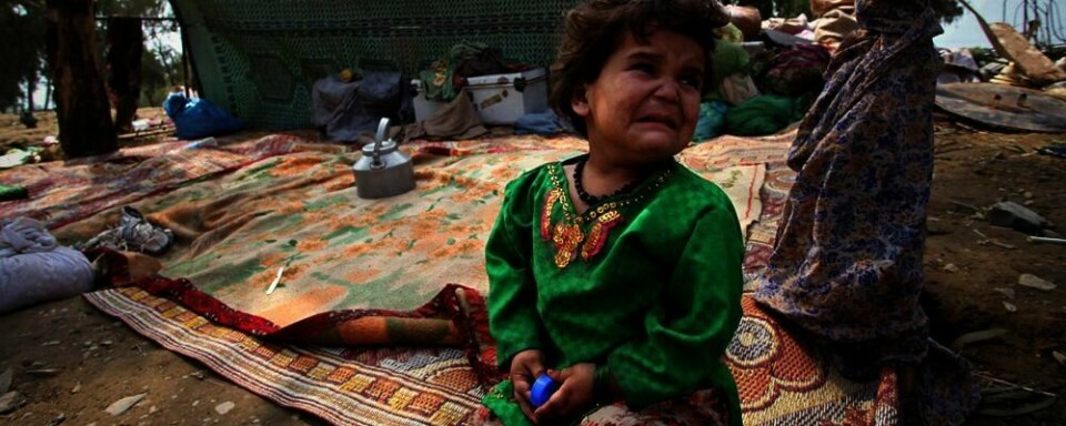 DIARÉ AV DRIKKEVANNET: Kolera er en alvorlig sykdom hvis du ikke får medisiner. Mange barn i Pakistan har fått kolera de siste dagene. Årsaken er flommen.
