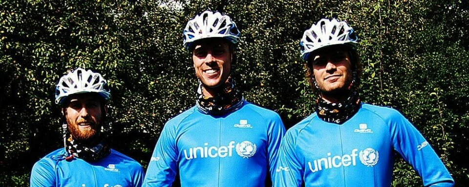 SYKLER LANGT: Øyvind Handberg, Jørn Wichne Pedersen og Andreas Doppelmayr skal sykle 25.000 kilometer. De ender på Kapp det Gode Håp i Sør-Afrika.