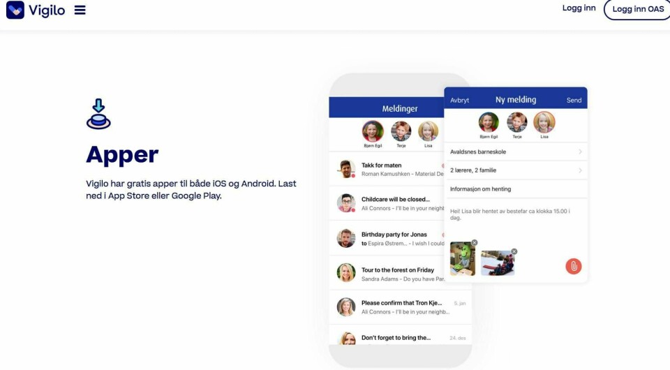APP: Bergen kommune gjorde en feil mot appen Vigilo. Den brukes mye i skoler og barnehage.
