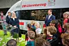 Berlin, Germany 20191014. 
Kronprins Haakon og tyske skolebarn lytter til kronprinsesse Mette-Marit som holder tale før avreisen med Litteraturtoget fra Berlin via Köln til Frankfurt. I Frankfurt åpner de den internasjonale bokmessen.
Foto: Heiko Junge / NTB scanpix