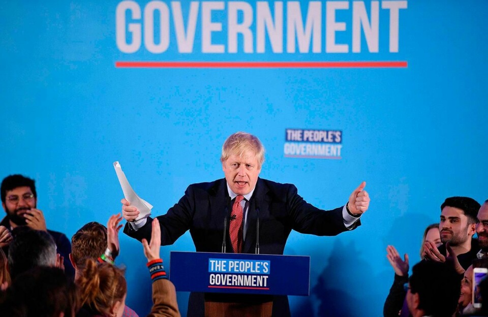 VANT: Boris Johnsons konservative parti vant valget i Storbritannia. Nå skal han ta landet ut av EU.