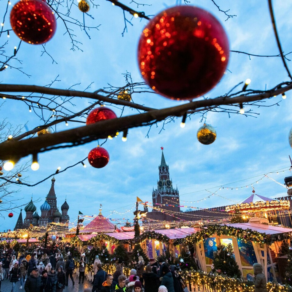 JUL: Moskva i Russland er varmere denne julen enn vanlig.