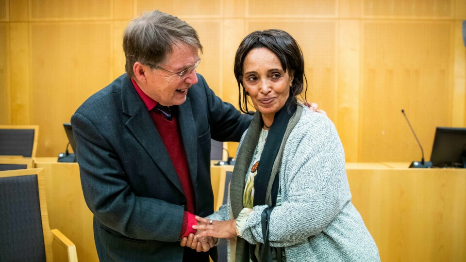DØMT: Oslo tingrett dømte Gunnar Stålsett til betinget fengsel. Det var fordi Lula Tekle jobbet for ham ulovlig.