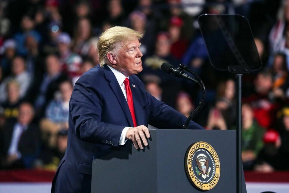 TILTALT: Donald Trump stilles for riksrett. Det bestemte Representantenes hus i USA.