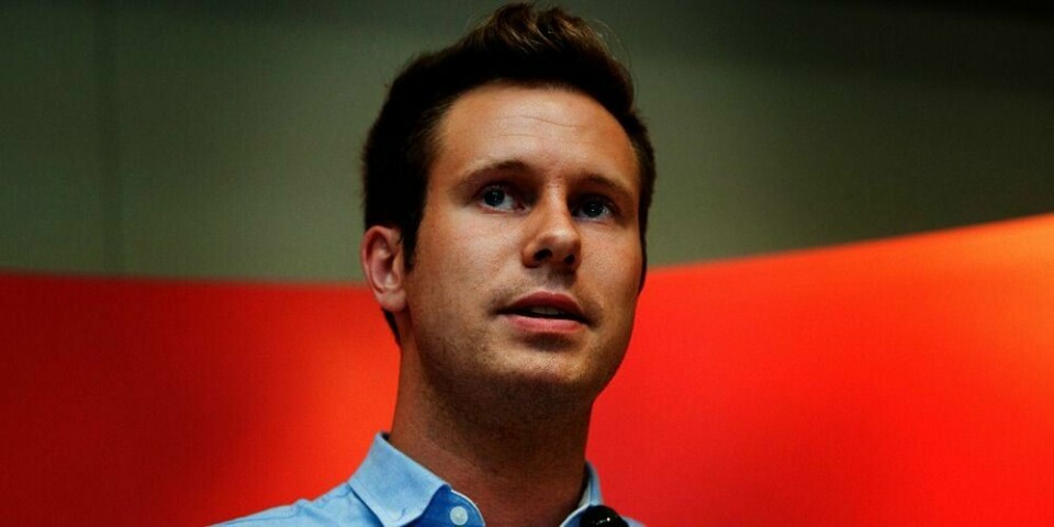 VANT: Leder for Arbeiderpartiets (Ap) ungdom, Eskil Pedersen, kunne juble tirsdag. Ap er den store vinneren av skolevalget.