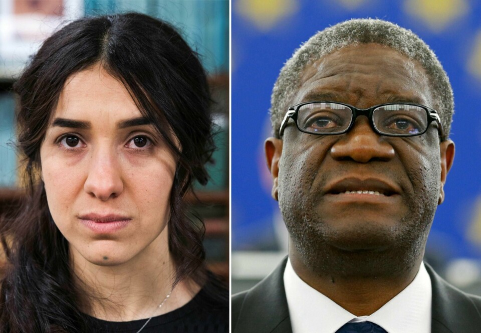 FREDSPRIS: Nadia Murad og Denis Mukwege vinner Nobels fredspris i 2018.