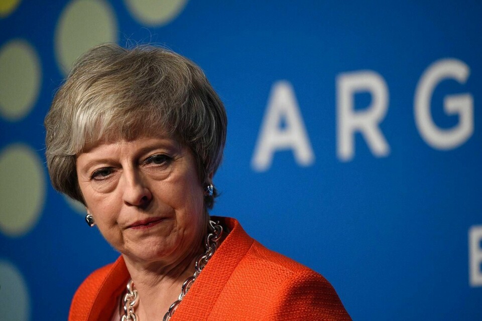 SLUTT?: Theresa May kan være ferdig som partileder. Det konservative partiet i Storbritannia skal stemme over hennes framtid onsdag.