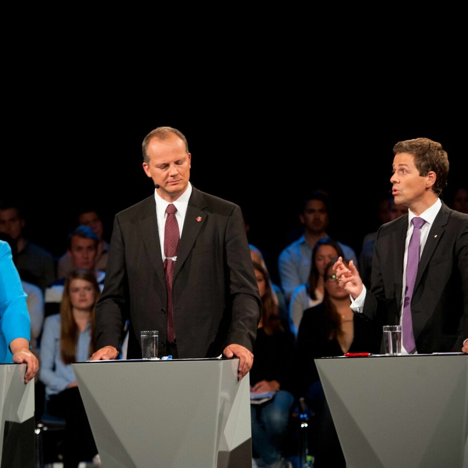 RESPEKT: Ketil Solvik-Olsen er nestleder i Fremskrittspartiet (Frp). Han sier han ikke har respekt for Knut Arild Hareide. Han er leder i Kristelig Folkeparti (KrF).