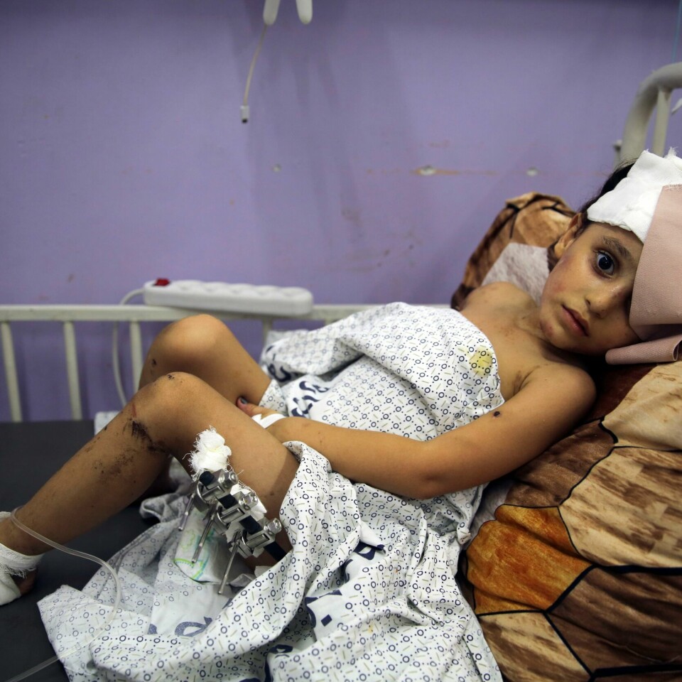 GAZA: Det er livsfarlig å gi helsehjelp i Gaza, ifølge Røde Kors. Bildet viser fire år gamle Kenzi al Madhoun, som ble såret i et israelsk angrep.