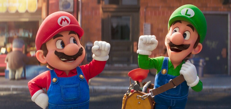 KINO: Mario og Luigi fra filmen «The Super Mario Bros. Movie». Mario og Luigi ruler fremdeles i «The Super Mario Bros. Movie», som nå har rundet milliarden i innspilte dollar på verdensbasis. Foto: AP