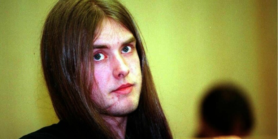 FILM?: : Varg Vikernes under en rettssak på 1990-tallet. Han drepte kameraten Øystein Aarseth som han spilte i band med. Nå kan det bli film om bandets historie og drapet.